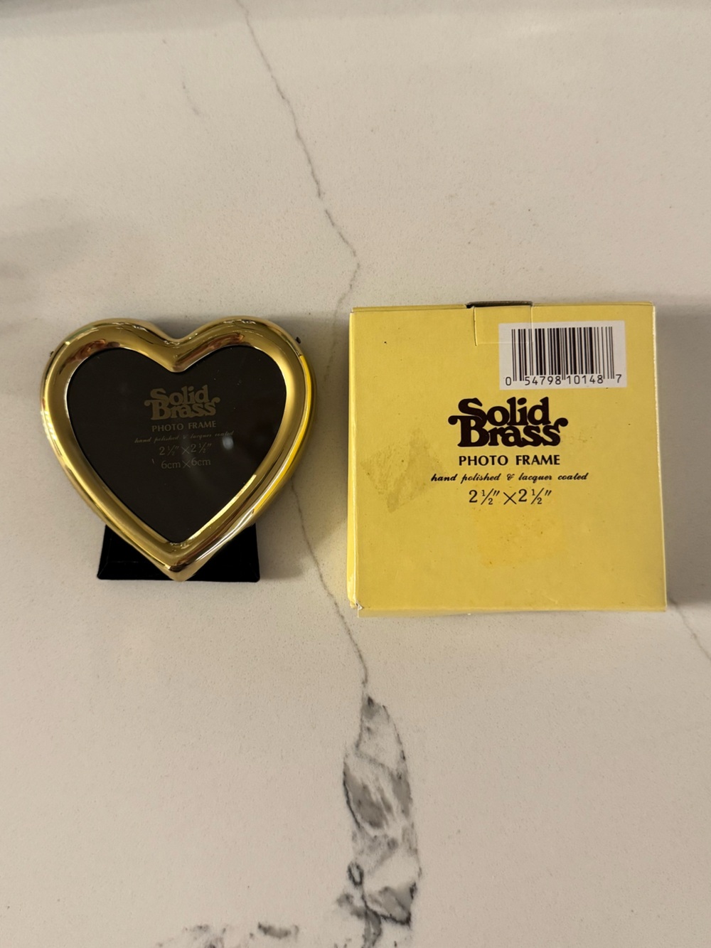 Set of Vintage Brass Heart Frames